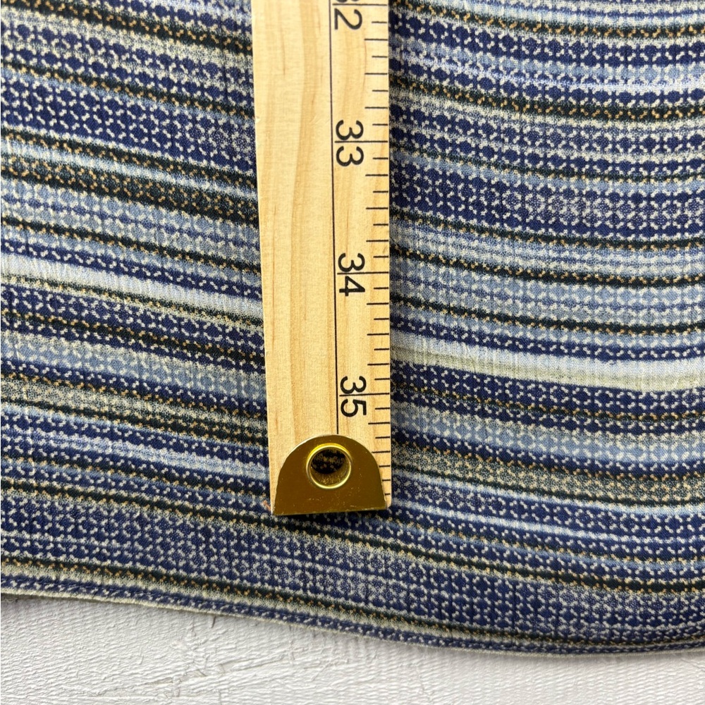 VTG Preview Collection Striped Pencil MIDI Skirt Chiffon 90s Y2K Sz Large Blue - Picture 7 of 11